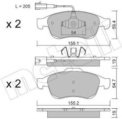 METELLI Sada brzdových platničiek kotúčovej brzdy METELLI 22-0817-1 (22-0817-1)