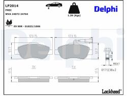 DELPHI Sada brzdových platničiek kotúčovej brzdy DELPHI LP2014 (LP2014)