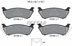 TEXTAR Sada brzdových platničiek kotúčovej brzdy TEXTAR 2318902 (2318902)