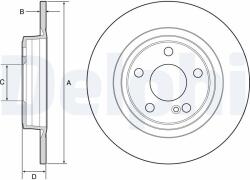 DELPHI Brzdový kotúč DELPHI BG4558C (BG4558C)