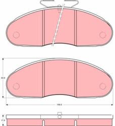 TRW Sada brzdových platničiek kotúčovej brzdy TRW GDB827 (GDB827)