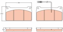 TRW Sada brzdových platničiek kotúčovej brzdy TRW GDB5074 (GDB5074)