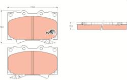 TRW Sada brzdových platničiek kotúčovej brzdy TRW GDB3197 (GDB3197)