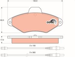 TRW Sada brzdových platničiek kotúčovej brzdy TRW GDB1101 (GDB1101)