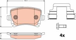 TRW Sada brzdových platničiek kotúčovej brzdy TRW GDB2083 (GDB2083)