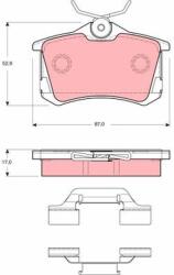 TRW Sada brzdových platničiek kotúčovej brzdy TRW GDB1416 (GDB1416)