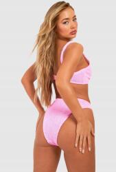 Boohoo rózsaszín Alsó Bikini Ráncos Díszítés NG6 hpp XL