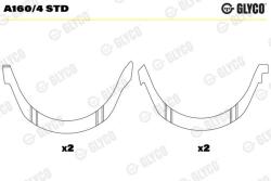 GLYCO Dištančná podložka, kľukový hriadeľ GLYCO A160/4 STD (A160/4 STD)