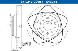 ATE Brzdový kotúč ATE 24.0312-0210.1 (24.0312-0210.1)