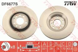 TRW Brzdový kotúč TRW DF6677S (DF6677S)