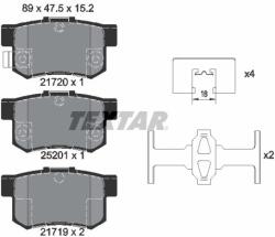 TEXTAR Sada brzdových platničiek kotúčovej brzdy TEXTAR 2172001 (2172001)
