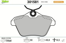 VALEO Sada brzdových platničiek kotúčovej brzdy VALEO 301581 (301581)