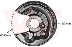 VAN WEZEL Ochranný plech proti rozstreku, Brzdový kotúč VAN WEZEL 5839373 (5839373)