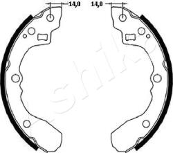 ASHIKA Sada brzdových čeľustí ASHIKA 55-03-398 (55-03-398)