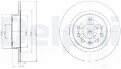 DELPHI Brzdový kotúč DELPHI BG4300 (BG4300)
