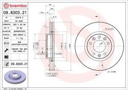 BREMBO Brzdový kotúč BREMBO 09.8303. 21 (09.8303.21)