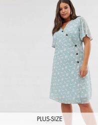 UNIQUE21 Kék Virágmintás Ruha (52) (353928)