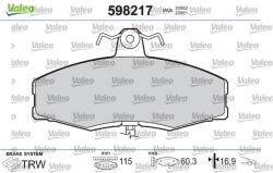 VALEO Sada brzdových platničiek kotúčovej brzdy VALEO 598217 (598217)