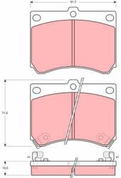 TRW Sada brzdových platničiek kotúčovej brzdy TRW GDB1029 (GDB1029)