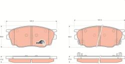 TRW Sada brzdových platničiek kotúčovej brzdy TRW GDB3309 (GDB3309)