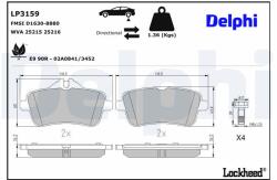 DELPHI Sada brzdových platničiek kotúčovej brzdy DELPHI LP3159 (LP3159)