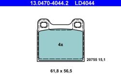 ATE Sada brzdových platničiek kotúčovej brzdy ATE 13.0470-4044.2 (13.0470-4044.2)