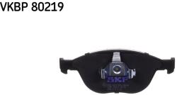 SKF Sada brzdových platničiek kotúčovej brzdy SKF VKBP 80219 (VKBP 80219)