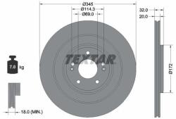 TEXTAR Brzdový kotúč TEXTAR 92349403 (92349403)