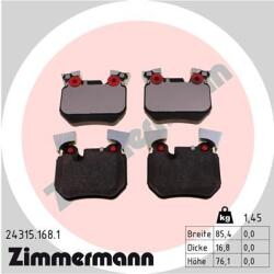 ZIMMERMANN Sada brzdových platničiek kotúčovej brzdy ZIMMERMANN 24315.168. 1 (24315.168.1)