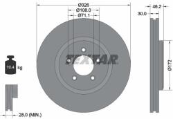 TEXTAR Brzdový kotúč TEXTAR 92173505 (92173505)