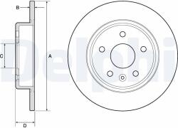 DELPHI Tarcza Ham. Opel Astra K 15- Tyl (bg4761c)