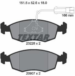 TEXTAR Sada brzdových platničiek kotúčovej brzdy TEXTAR 2322702 (2322702)