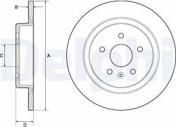 DELPHI Tarcza Ham. Opel Astra K 15- Tyl (bg4760c)