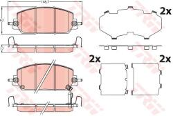 TRW Sada brzdových platničiek kotúčovej brzdy TRW GDB2244 (GDB2244)