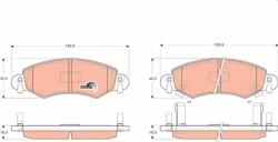 TRW Sada brzdových platničiek kotúčovej brzdy TRW GDB1420 (GDB1420)