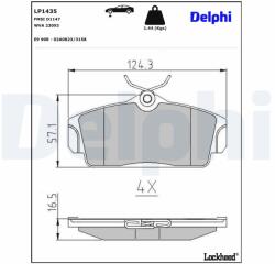 DELPHI Klocki Ham. Nissan Almera (lp1435)