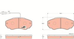 TRW Sada brzdových platničiek kotúčovej brzdy TRW GDB1517 (GDB1517)