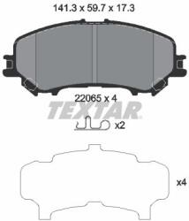 TEXTAR Sada brzdových platničiek kotúčovej brzdy TEXTAR 2206503 (2206503)
