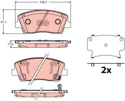 TRW Sada brzdových platničiek kotúčovej brzdy TRW GDB2375 (GDB2375)