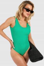 Boohoo Zöld Egyrészes Fodros Fürdőruha B18 bjx S