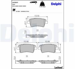 DELPHI Klocki Hamulcowe Tyl (lp3537)