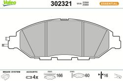 VALEO Sada brzdových platničiek kotúčovej brzdy VALEO 302321 (302321)