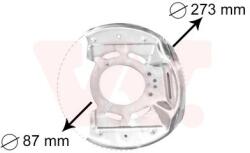 VAN WEZEL Ochranný plech proti rozstreku, Brzdový kotúč VAN WEZEL 3763371 (3763371)