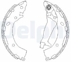 DELPHI Sada brzdových čeľustí DELPHI LS2195 (LS2195)