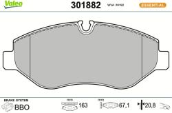 VALEO Sada brzdových platničiek kotúčovej brzdy VALEO 301882 (301882)