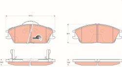 TRW Sada brzdových platničiek kotúčovej brzdy TRW GDB3331 (GDB3331)