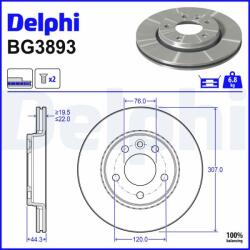 DELPHI Tarcza Ham. Vw T5 (bg3893)