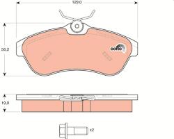 TRW Sada brzdových platničiek kotúčovej brzdy TRW GDB1496 (GDB1496)