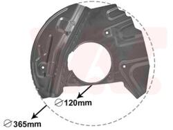 VAN WEZEL Ochranný plech proti rozstreku, Brzdový kotúč VAN WEZEL 0685372 (0685372)
