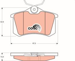 TRW Sada brzdových platničiek kotúčovej brzdy TRW GDB823 (GDB823)